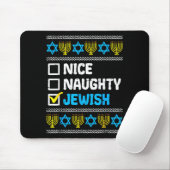 Tapis De Souris Nice Naughty Jewish Ugly Hanukkah Sweater Chanukah (Avec souris)