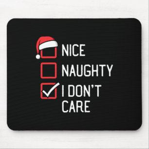 Tapis De Souris Nice Naughty List Je me fiche de Noël