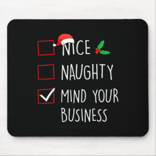 Tapis De Souris Nice Naughty Mind Votre Entreprise Noël Famille M