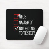 Tapis De Souris Nice Naughty Ne Va Pas Tester Funny Noël (Avec souris)