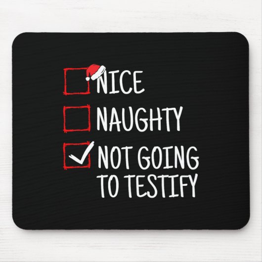 Tapis De Souris Nice Naughty Ne Va Pas Tester Funny Noël (Devant)