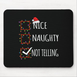 Tapis De Souris Nice Naughty Not Telling Christmas List Père Noël