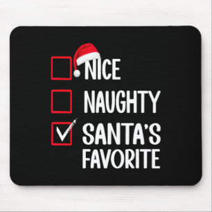 Tapis De Souris Nice Naughty Père Noël Favori Liste de Noël Père N