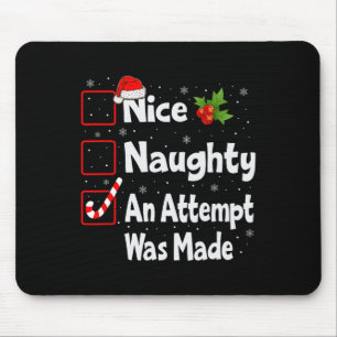Tapis De Souris Nice Naughty Une Tentative A Été Fait Liste De Noë