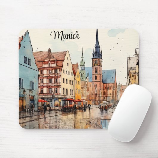 Tapis De Souris Nice peint Munich (Avec souris)