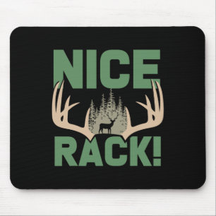 Tapis De Souris Nice Rack Antlers Deer Drôle Chasse Humour