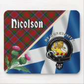 Tapis De Souris Nicolson Clan Badge & Tartan Mouse Pad (Devant)