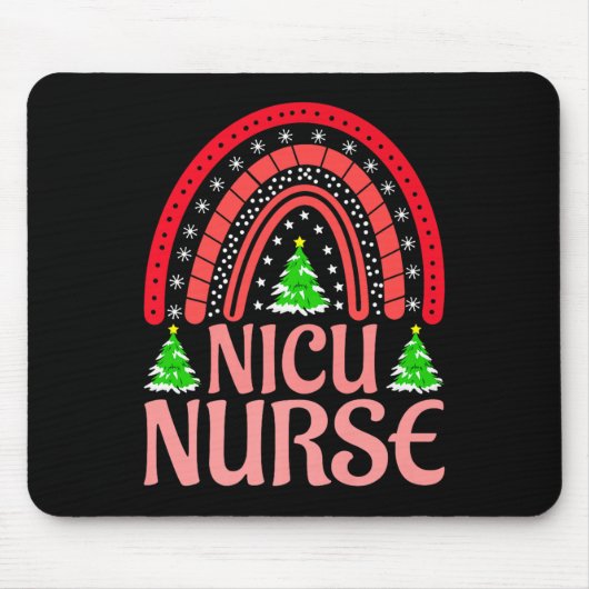 Tapis De Souris Nicu Nurse Christmas Crew Nurselife Nursing Xmas P (Devant)