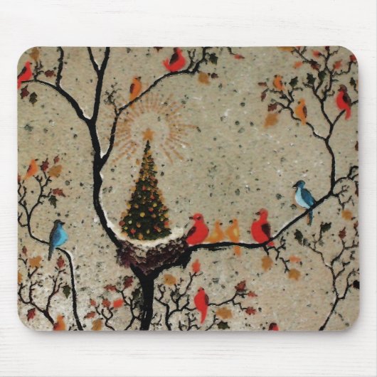 Tapis De Souris Nid d'arbre de Noël ~ Mousepad (Devant)