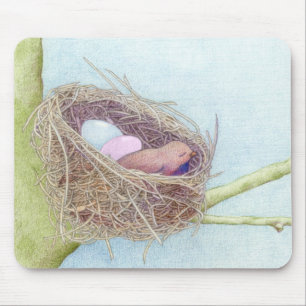 Tapis De Souris Nid des oiseaux Mousepad