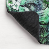 Tapis De Souris NID OISEAU, vert blanc (Coin)