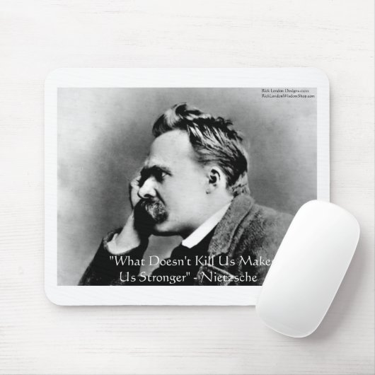 Tapis De Souris Nietzsche "Ne tue pas U" Citation Cadeaux & Tee -  (Avec souris)