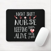 Tapis De Souris Night Shift Nurse Funny Nursing Hostal Funny Rn Qu (Avec souris)