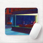 Tapis De Souris Nighthawks d'Edward Hopper (Avec souris)