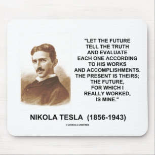 Tapis De Souris Nikola Tesla Laisser L'Avenir Dire La Citation Vér