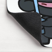 Tapis De Souris Ninja noir avec l'épée aucuns mots (Coin)