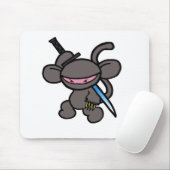 Tapis De Souris Ninja noir Griffe-Aucuns mots (Avec souris)