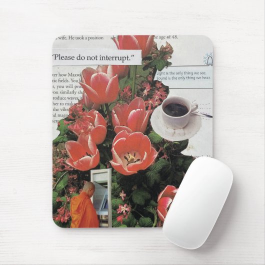 Tapis De Souris N'Interrompez Pas L'Argent Matin Café Thé Heure (Avec souris)