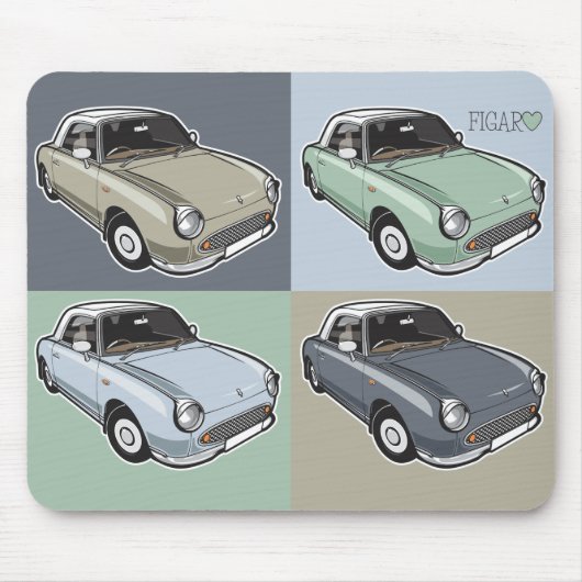 Tapis De Souris Nissan Figaro dans quatre couleurs (Devant)