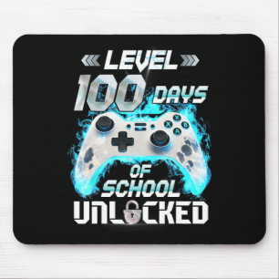 Tapis De Souris Niveau 100 Jours d'école débloqués Joueur de jeux
