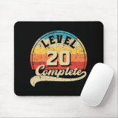 Tapis De Souris Niveau 20 Gamer Complet Tee 20e Mariage Anniversa (Avec souris)