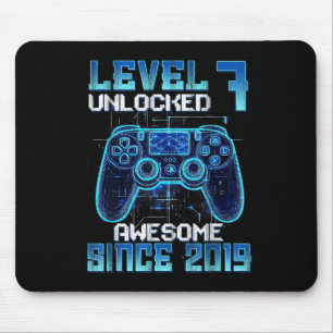 Tapis De Souris Niveau 7 débloqué garçon gamer vidéo pour 7ème ann