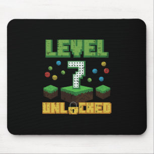 Tapis De Souris Niveau 7 Débloqué Pixel Gamer 7e Anniversaire Jeux