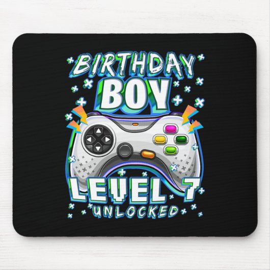 Tapis De Souris Niveau 7 Jeu vidéo déverrouillé 7e Jeu d'anniversa (Devant)