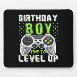 Tapis De Souris Niveau Clic Up Anniversaire Jeu Vidéo Garçon Enfan