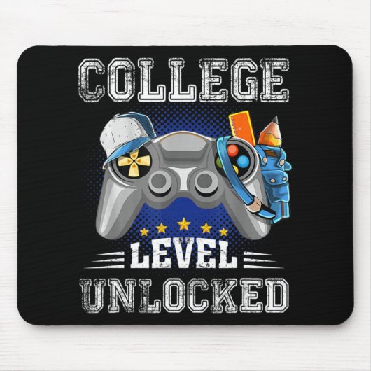 Tapis De Souris Niveau de collège Jeu vidéo déverrouillé Retour à  (Devant)