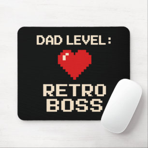Tapis De Souris Niveau Papa : Retro Conception de la boss de jeu