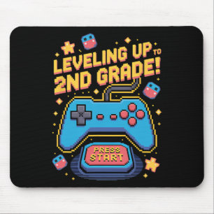 Tapis De Souris Niveau supérieur à la 2e année Gamer 8 Bit Pixelis
