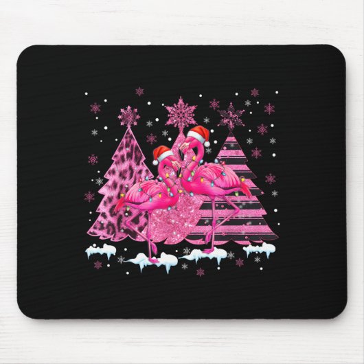 Tapis De Souris Nk Flamingo Santa Hat Leopard Christmas Tree Xmas (Devant)
