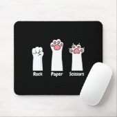Tapis De Souris Nk Paw Prints Pet Lover Rock Paper Scissors Hand G (Avec souris)