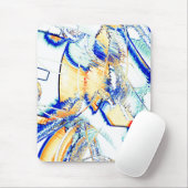 Tapis De Souris No d'encre égouttée, image avec tache orange et bl (Avec souris)