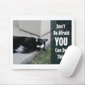 Tapis De Souris No Fear Kitty Epic Motivational Slogational Photo (Avec souris)