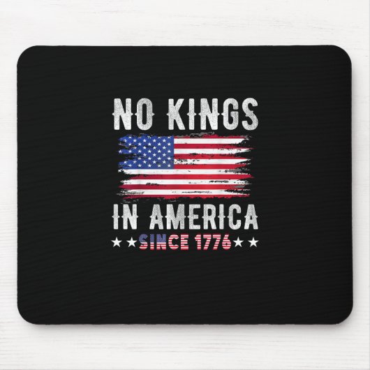 Tapis De Souris No Kings In America Vintage Patriotic Independence (Devant)