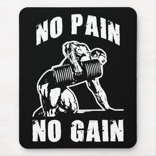 Tapis De Souris NO PAIN NO GAIN. Exercice de musculation Motivatio (Devant)