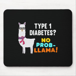 Tapis De Souris No Prob-Llama T1D Type 1 Diabetes Guerriers