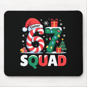 Tapis De Souris Noël 67 Équipe Sœur 6-7 Bonbons Drôles Assortis