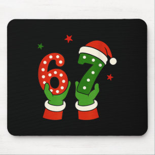 Tapis De Souris Noël 67 Six Sept Funny Gen Z Alpha Argot Mème