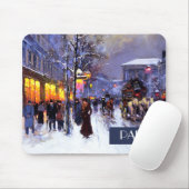 Tapis De Souris Noël à Paris. Cadeau de Noël (Avec souris)