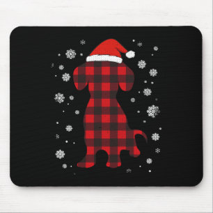 Tapis De Souris Noël Amoureux des chiens de Dachshund Santa Hat
