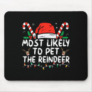 Tapis De Souris Noël amusant le plus susceptible de caresser le re