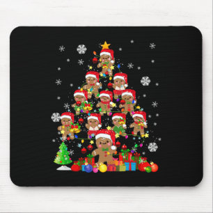 Tapis De Souris Noël Arbre pain d'épices Noël Père Noël Gingerb