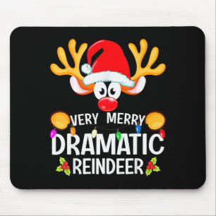 Tapis De Souris Noël assorti rennes dramatiques très joyeux