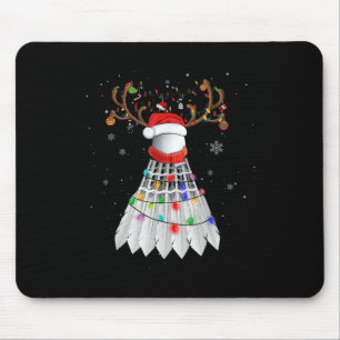 Tapis De Souris Noël Badminton Ball Santa Hat Cute Xmas Pajam