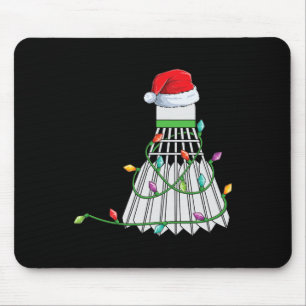 Tapis De Souris Noël Badminton Cadeau Père Noël Enveloppé Dans Hol