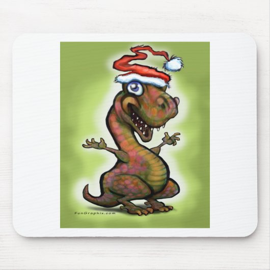 Tapis De Souris Noël bébé T-Rex (Devant)