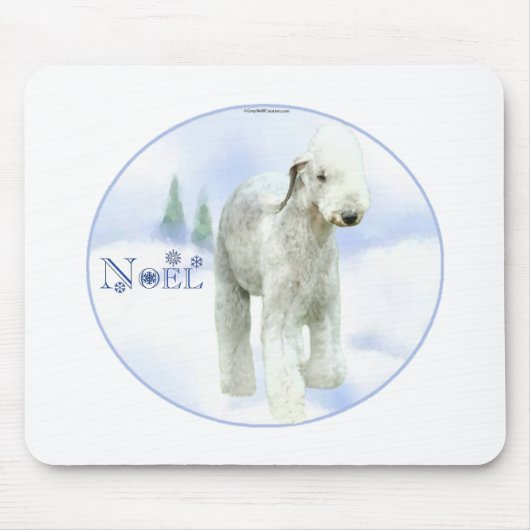 Tapis De Souris Noel Bedlington Terrier (Devant)